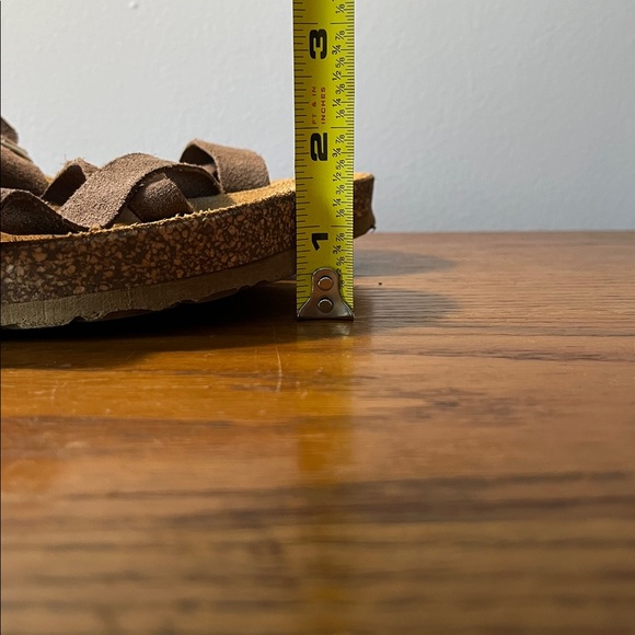 Yokono Wedge Sandals Taupe Brown Leather Sandals Size 9 - Picture 14 of 14